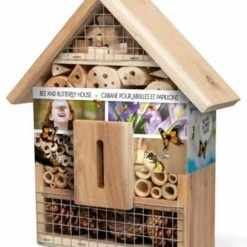 Bulbs Are Easy Wooden Garden Insect House For Bees, Butterflies, Lacewings, And Ladybugs