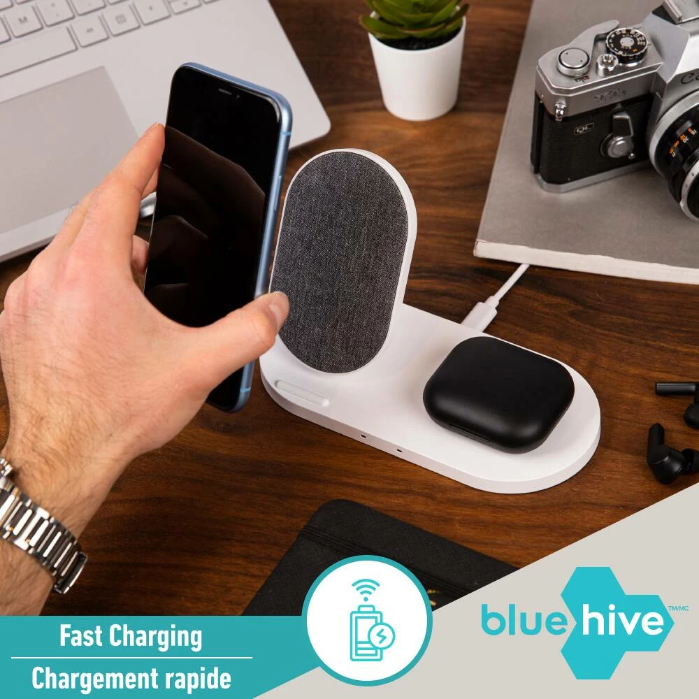 Bluehive 10W Fabric Wireless Charging Stand & Pad, Compatible With Most Qi-Enabled Devices - Image 10