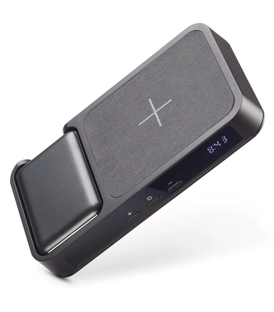 Bluehive 10W 3-Port USB Wireless Charging Alarm Clock Station With 5000-mAh Power Bank - Image 3