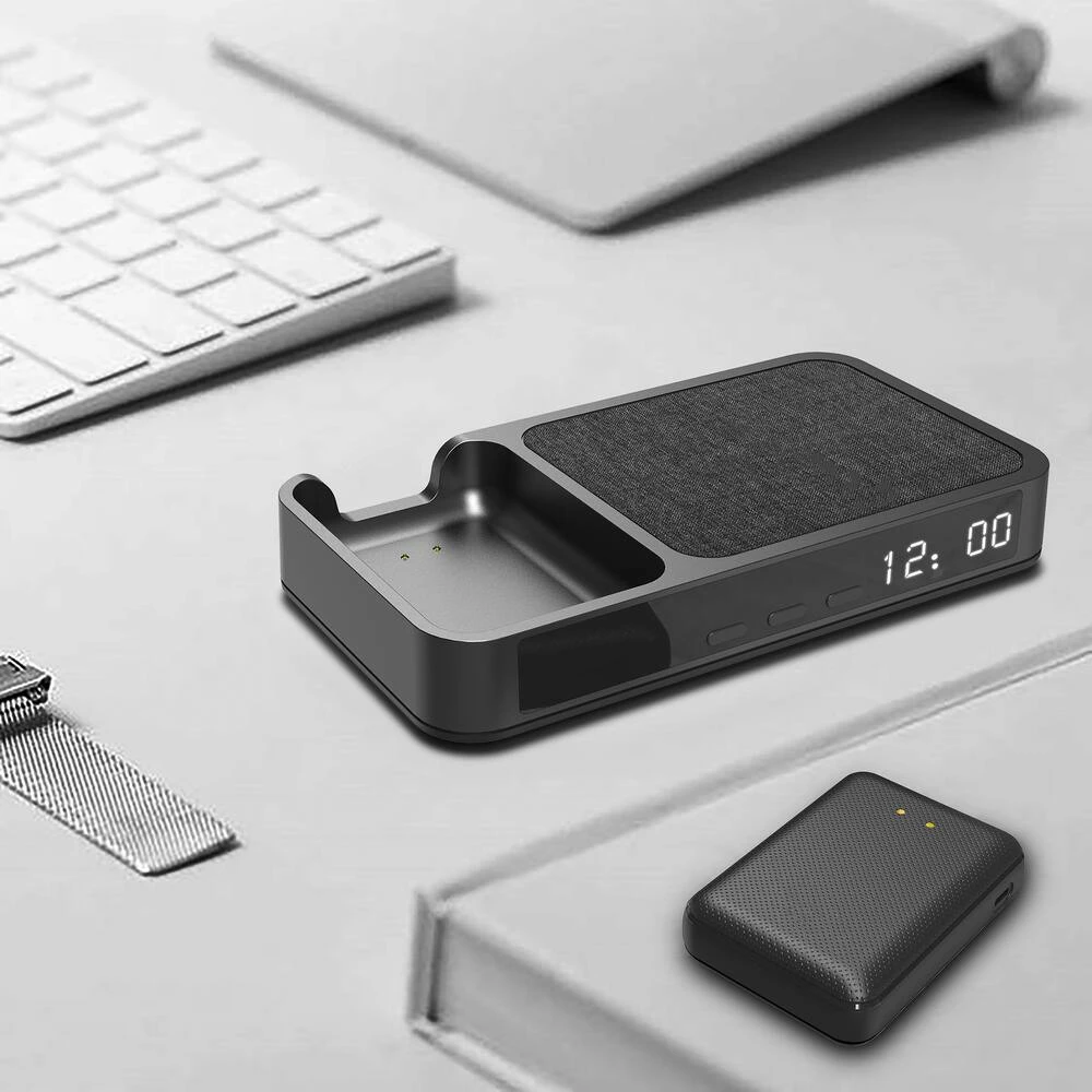 Bluehive 10W 3-Port USB Wireless Charging Alarm Clock Station With 5000-mAh Power Bank - Image 9