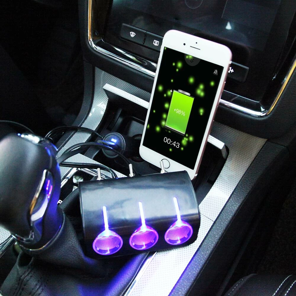 Bluehive 12V 3-Socket With USB Port, LED Power Indicator - Image 5