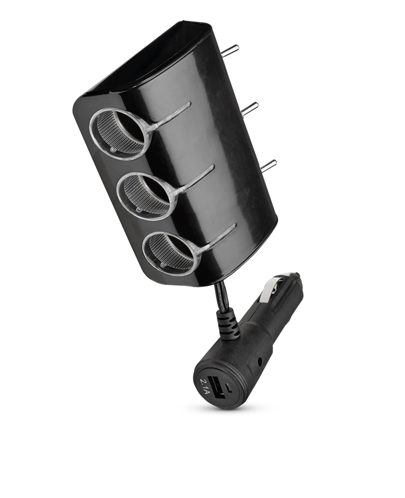 Bluehive 12V 3-Socket With USB Port, LED Power Indicator - Image 2