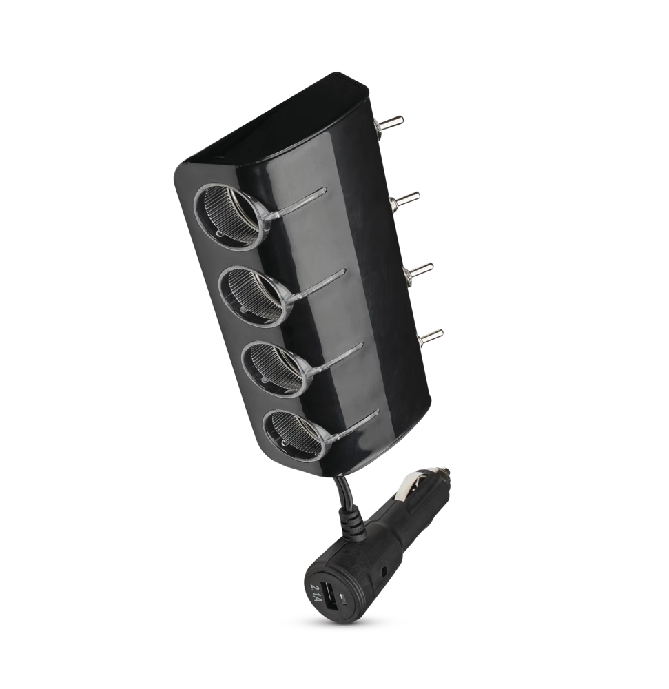 Bluehive 12V 4-Socket With USB Port, LED Power Indicator - Image 2