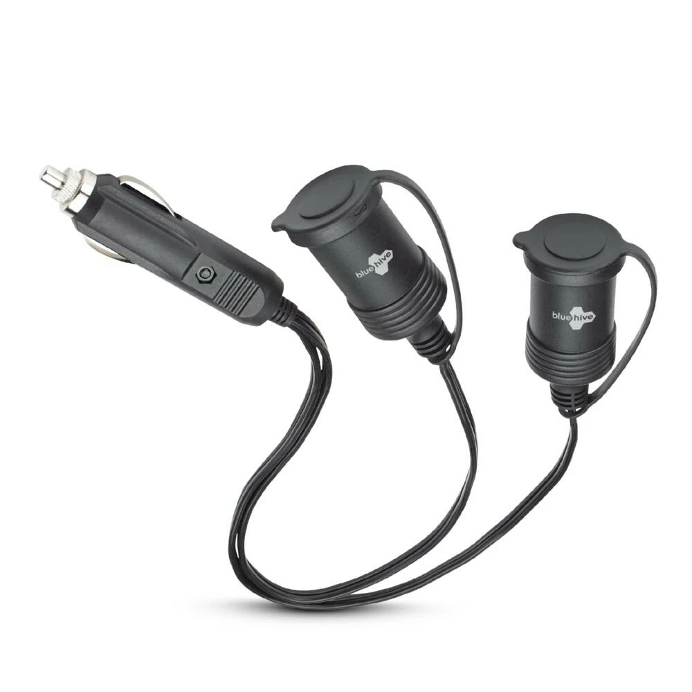 Bluehive 12V Extension Cord Socket Splitter, With Cigarette Lighter Adapter