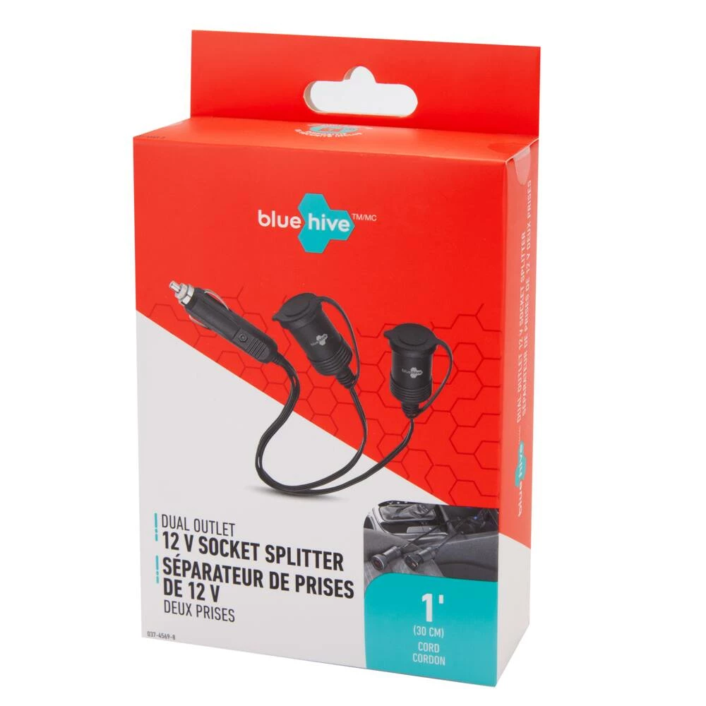 Bluehive 12V Extension Cord Socket Splitter, With Cigarette Lighter Adapter - Image 5