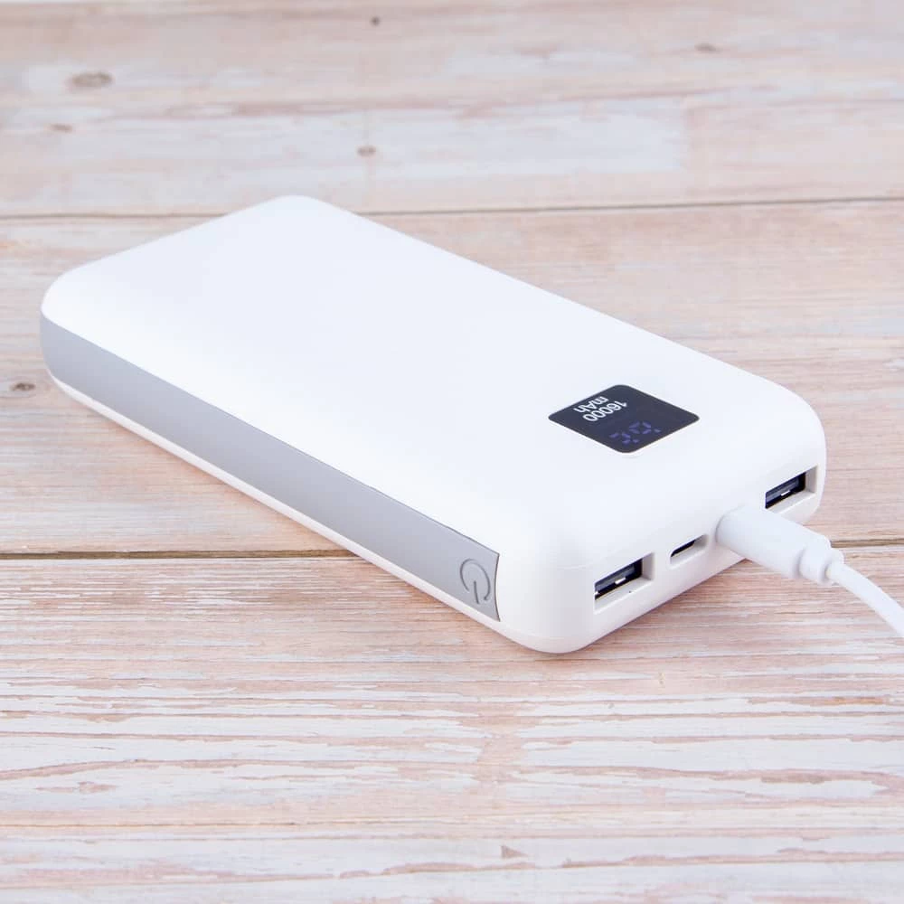 Bluehive 3-Port 16,000 MAh Portable Power Bank With Digital Screen, Compatible With IPods, IPhones And Most Mobile Devices, White - Image 14