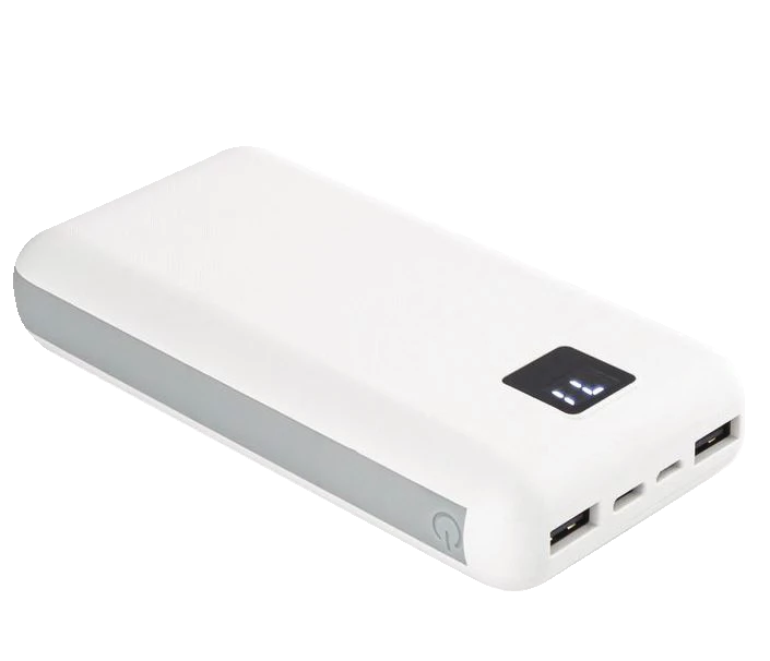 Bluehive 3-Port 16,000 MAh Portable Power Bank With Digital Screen, Compatible With IPods, IPhones And Most Mobile Devices, White - Image 2