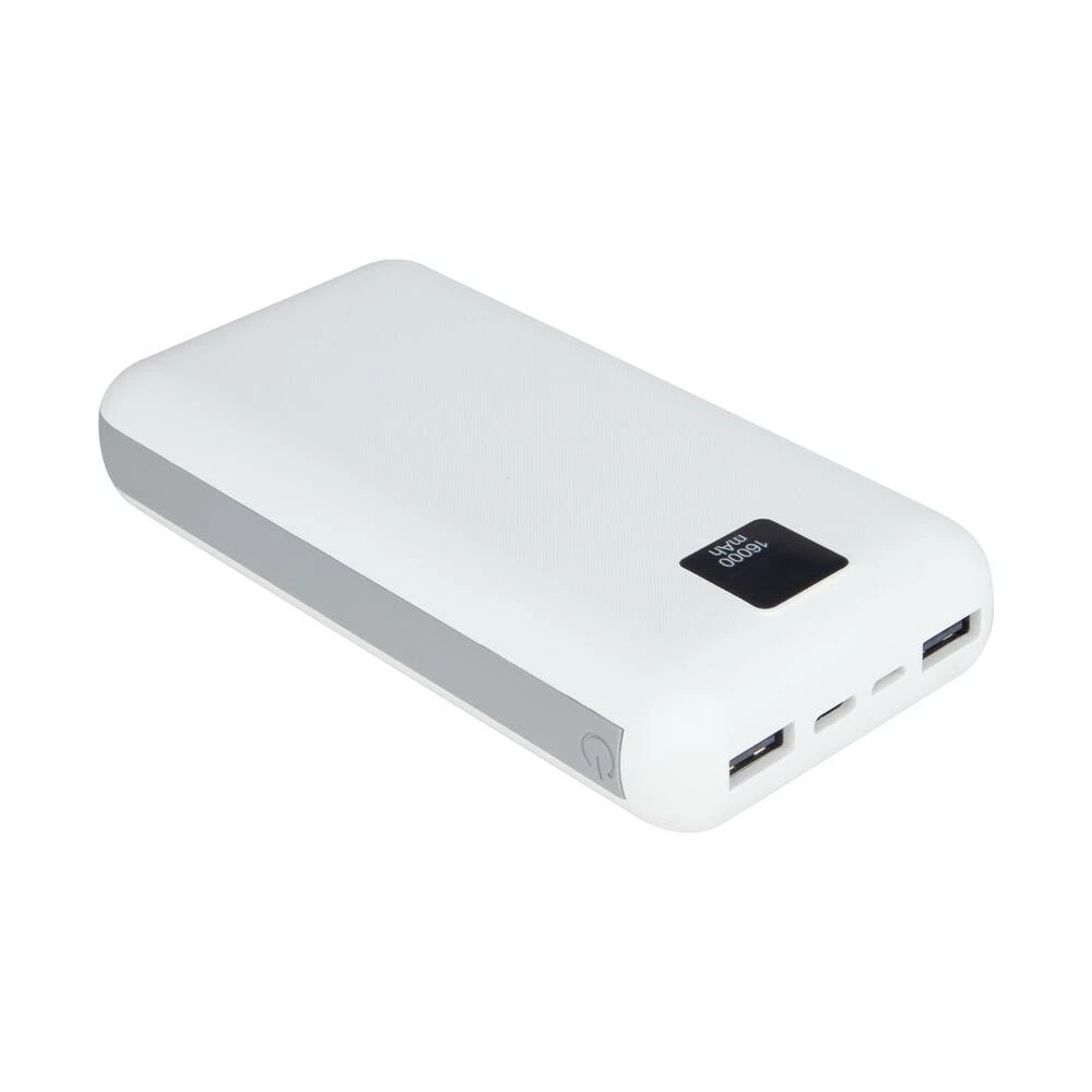 Bluehive 3-Port 16,000 MAh Portable Power Bank With Digital Screen, Compatible With IPods, IPhones And Most Mobile Devices, White - Image 4