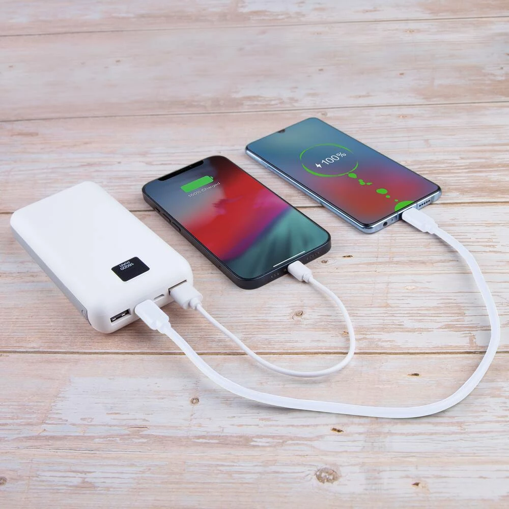 Bluehive 3-Port 16,000 MAh Portable Power Bank With Digital Screen, Compatible With IPods, IPhones And Most Mobile Devices, White - Image 15