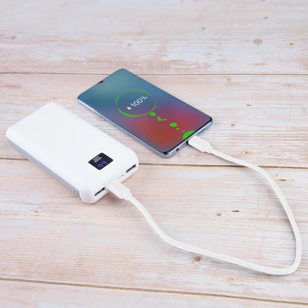 Bluehive 3-Port 16,000 MAh Portable Power Bank With Digital Screen, Compatible With IPods, IPhones And Most Mobile Devices, White - Image 12