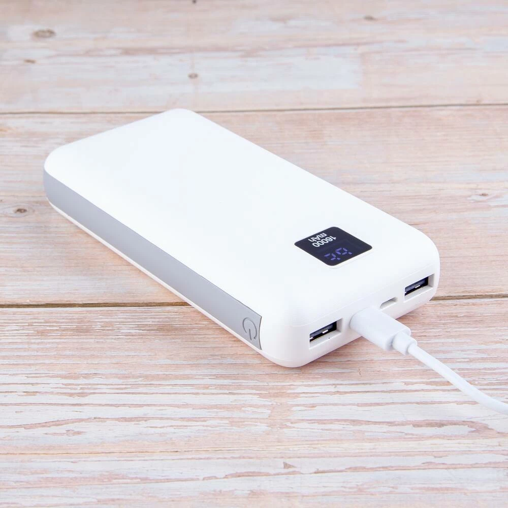 Bluehive 3-Port 16,000 MAh Portable Power Bank With Digital Screen, Compatible With IPods, IPhones And Most Mobile Devices, White - Image 13