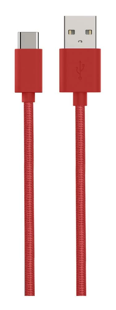 Bluehive Braided Type-C Charger & Sync Cable, Red, 3-ft - Image 3