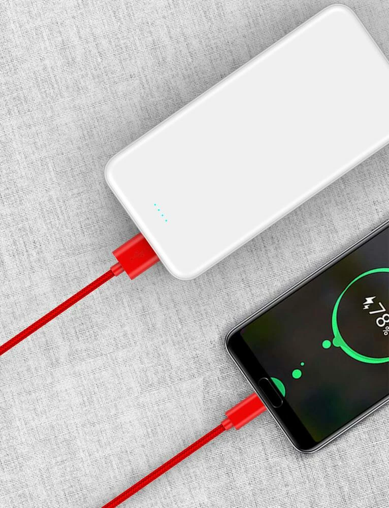 Bluehive Braided Type-C Charger & Sync Cable, Red, 3-ft - Image 6