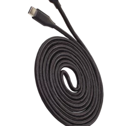 Bluehive Braided Type-C Lightning Charger & Sync Cable For Select Apple Devices, Black, 6-ft