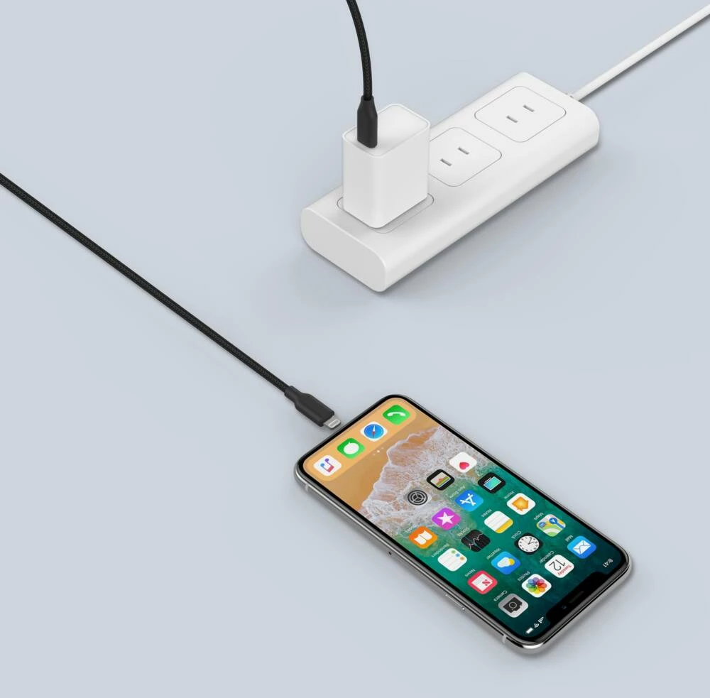 Bluehive Braided Type-C Lightning Charger & Sync Cable For Select Apple Devices, Black, 6-ft - Image 4