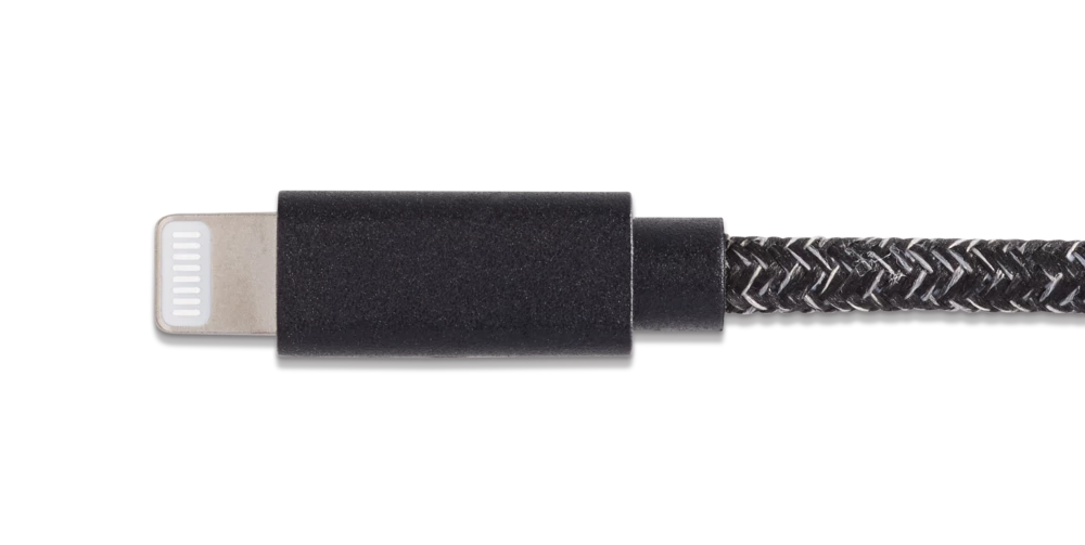 Bluehive Braided Lightning Cable With Leather Strap, 6-ft