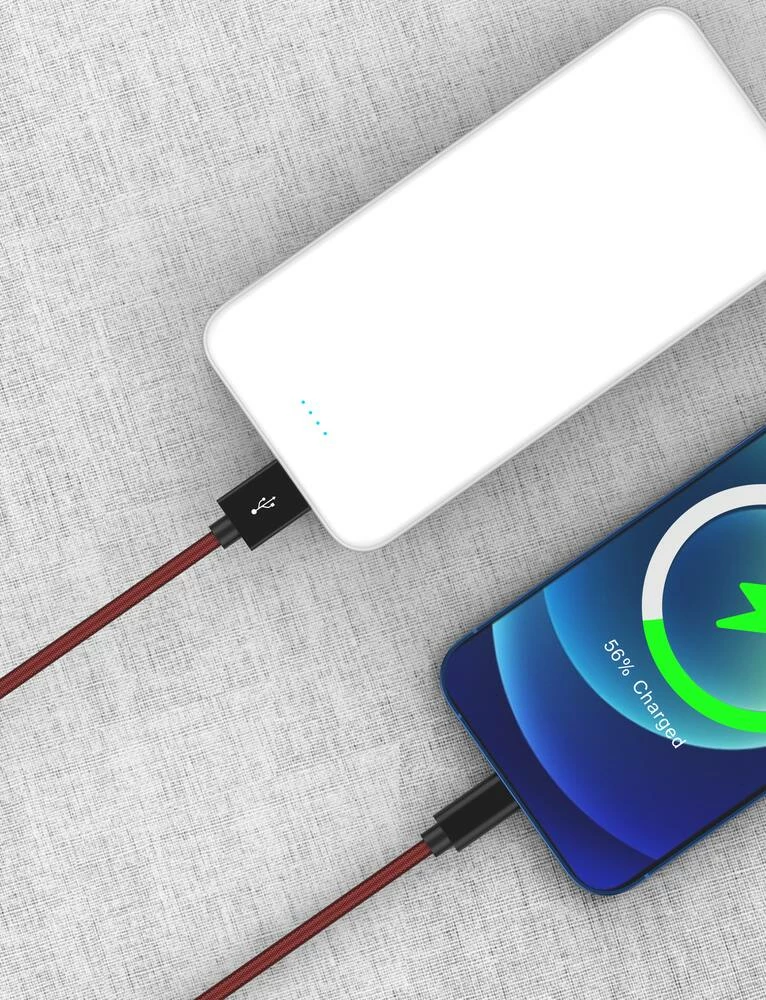 Bluehive Lightning Charger & Sync Cable, Fishnet, Compatible With Select Apple Devices, Red, 6-ft - Image 5