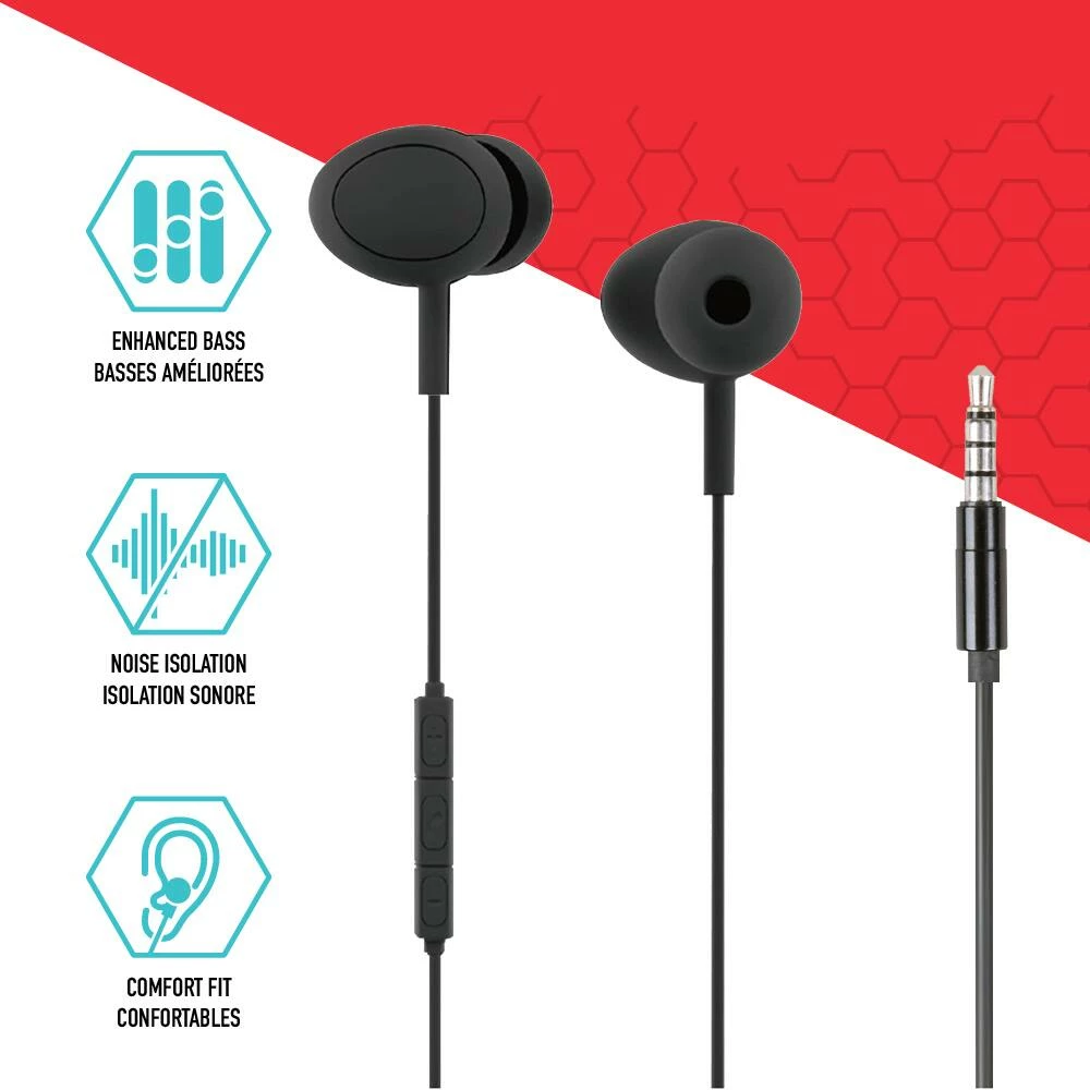 Bluehive Aux Earbuds, Black, 4-ft - Image 11