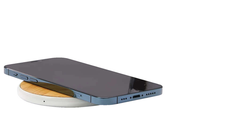 Bluehive Bamboo Wireless Charging Pad, Compatible With All Qi-Enabled Devices - Image 2