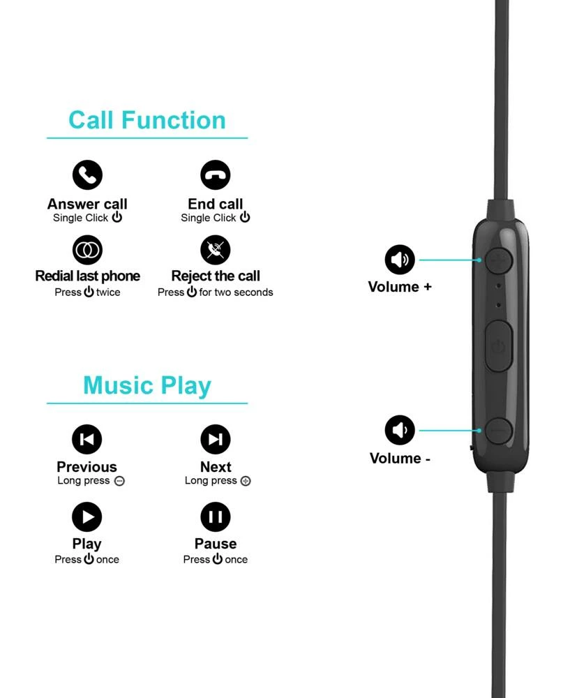 Bluehive Blutooth Sport Earbuds, Sweat Resistant, Voice Controlled, Black - Image 14