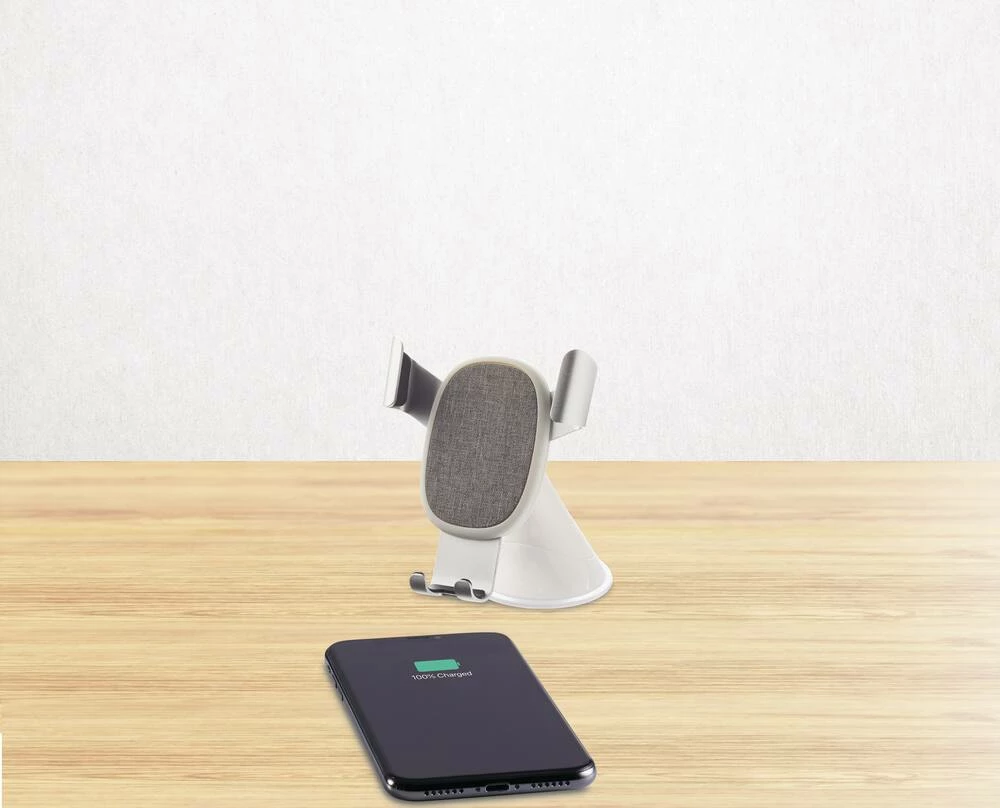 Bluehive Nordique Fabric Phone Mount, Padded Grip, Strong Suction Base, White - Image 4