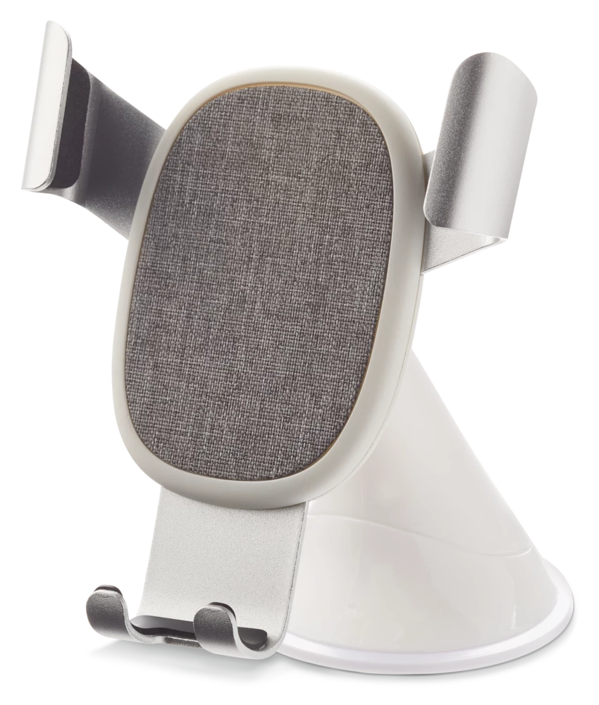 Bluehive Nordique Fabric Phone Mount, Padded Grip, Strong Suction Base, White