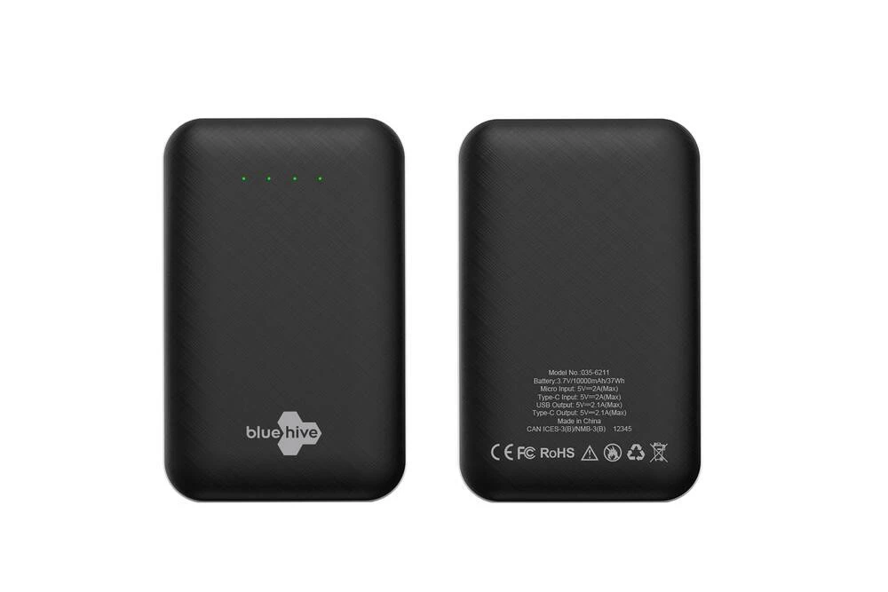 Bluehive 10,000 MAh Power Bank With Automatic Shutoff, Indicator Light, Black - Image 7