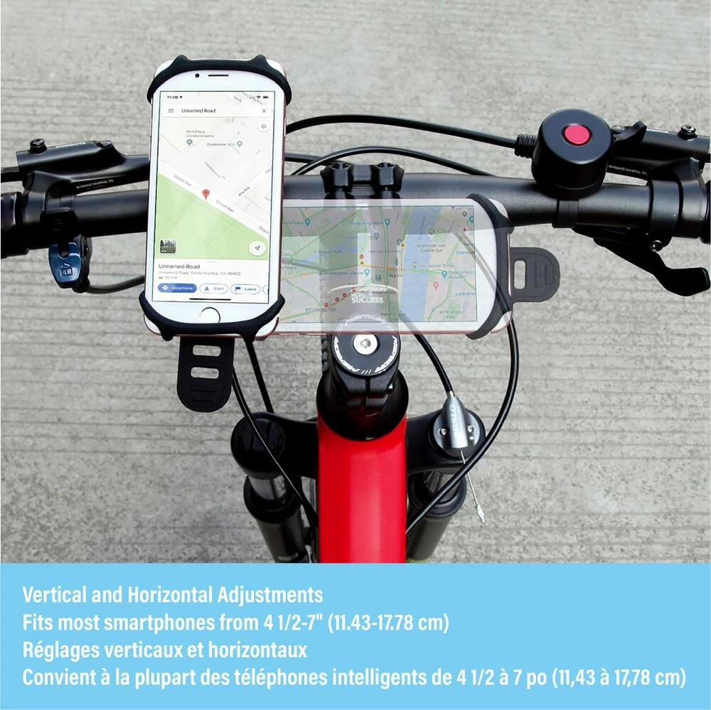 Bluehive Universal Bike Phone Holder For Mobile Devices, Adjustable, Black - Image 6