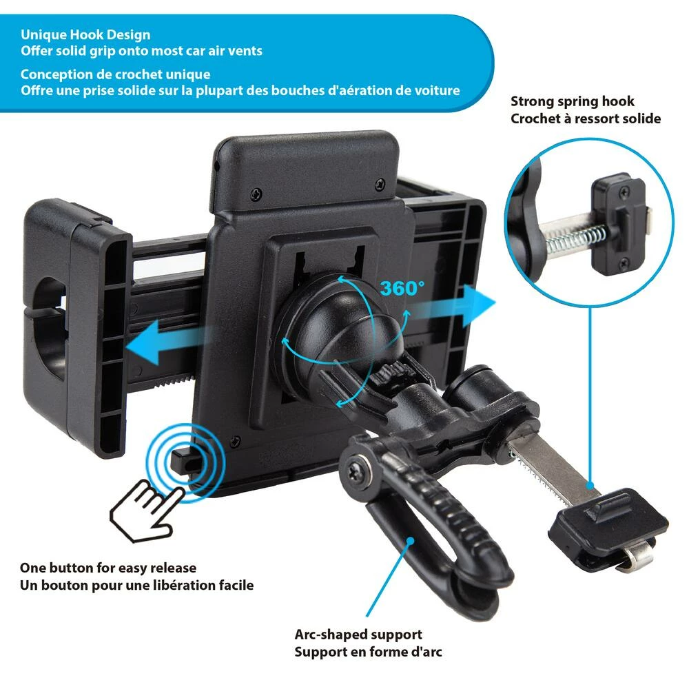 Bluehive Universal Vent Phone Mount For Most Smartphones And Other Portable Devices - Image 5