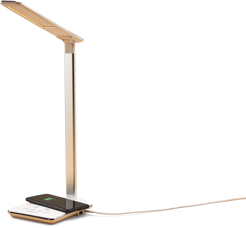 Bluehive Wireless Charging Pad With LED Lamp, For Qi-Enabled Devices, White