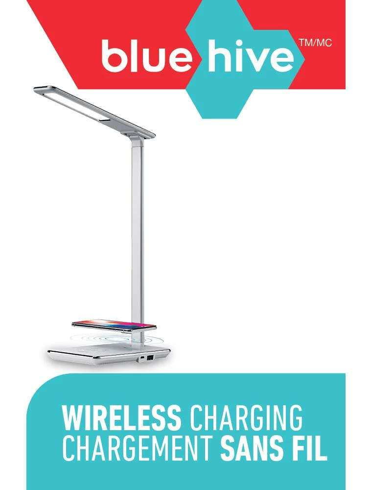 Bluehive Wireless Charging Pad With LED Lamp, For Qi-Enabled Devices, White - Image 5