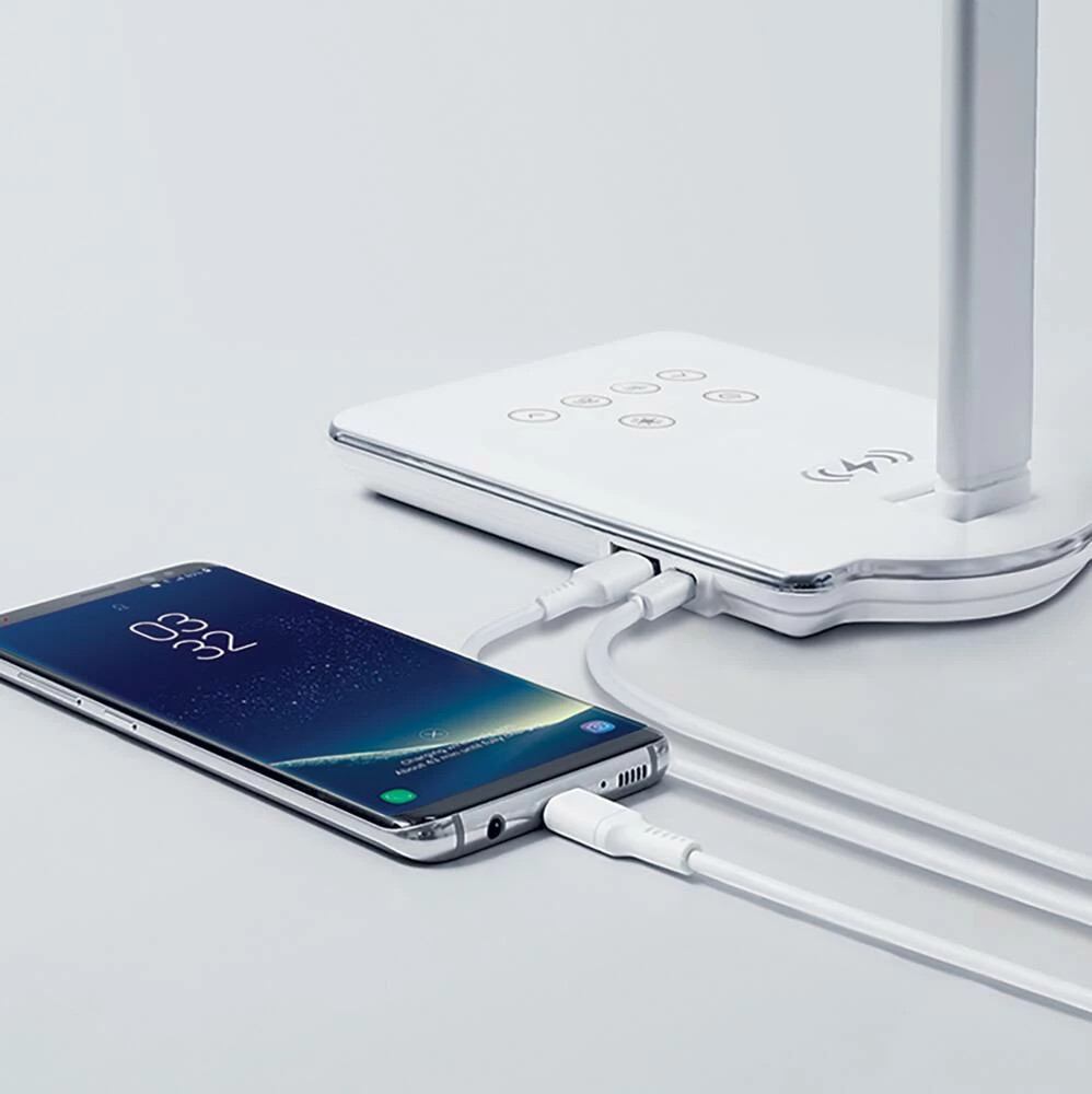 Bluehive Wireless Charging Pad With LED Lamp, For Qi-Enabled Devices, White - Image 9