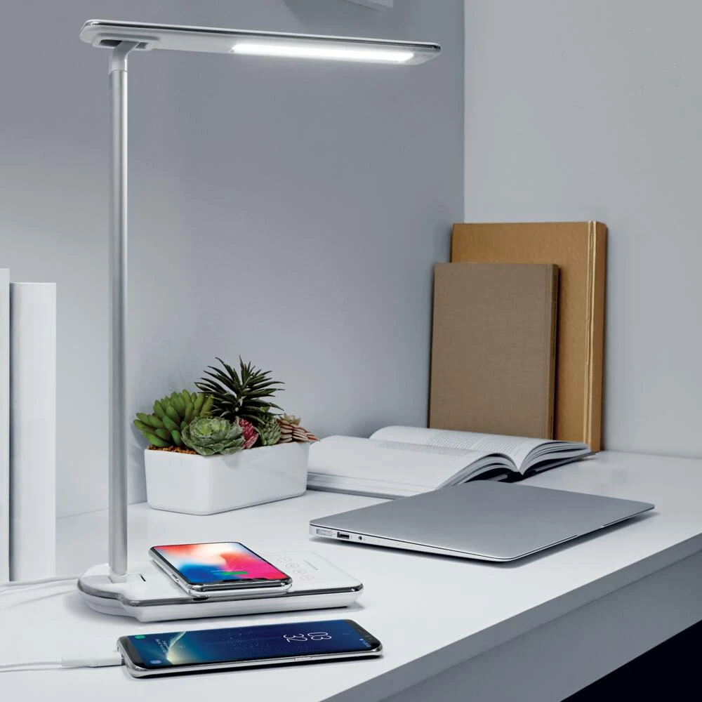 Bluehive Wireless Charging Pad With LED Lamp, For Qi-Enabled Devices, White - Image 12