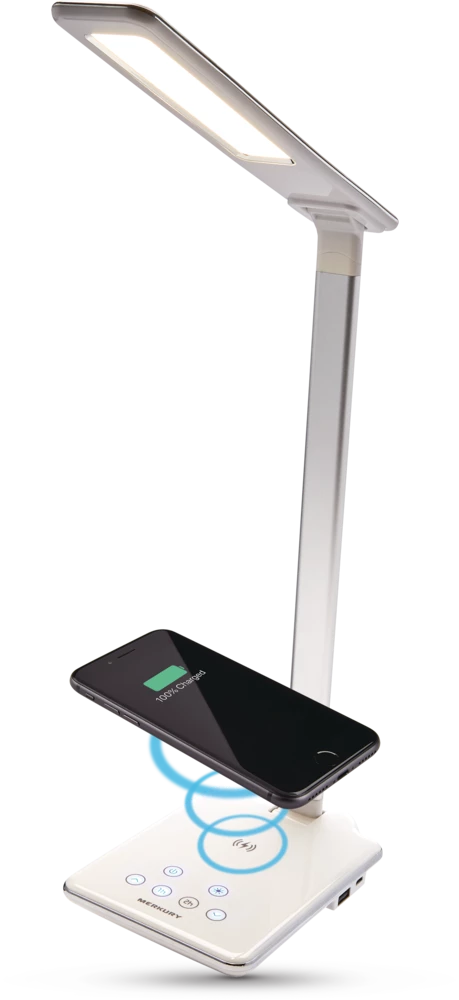 Bluehive Wireless Charging Pad With LED Lamp, For Qi-Enabled Devices, White - Image 6